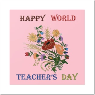 happy world teacher's day Posters and Art